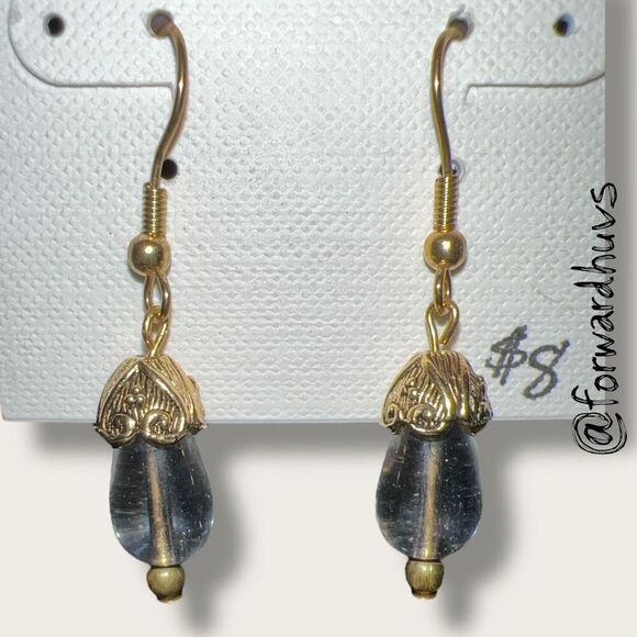 Bundle Sale 3 for $15 | Clear Bead Dangle Earrings – 1.5 Inches - Picture 1 of 9